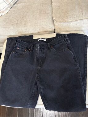 Women Abercrombie Jeans The Boot Low Rise size 29 8R in black